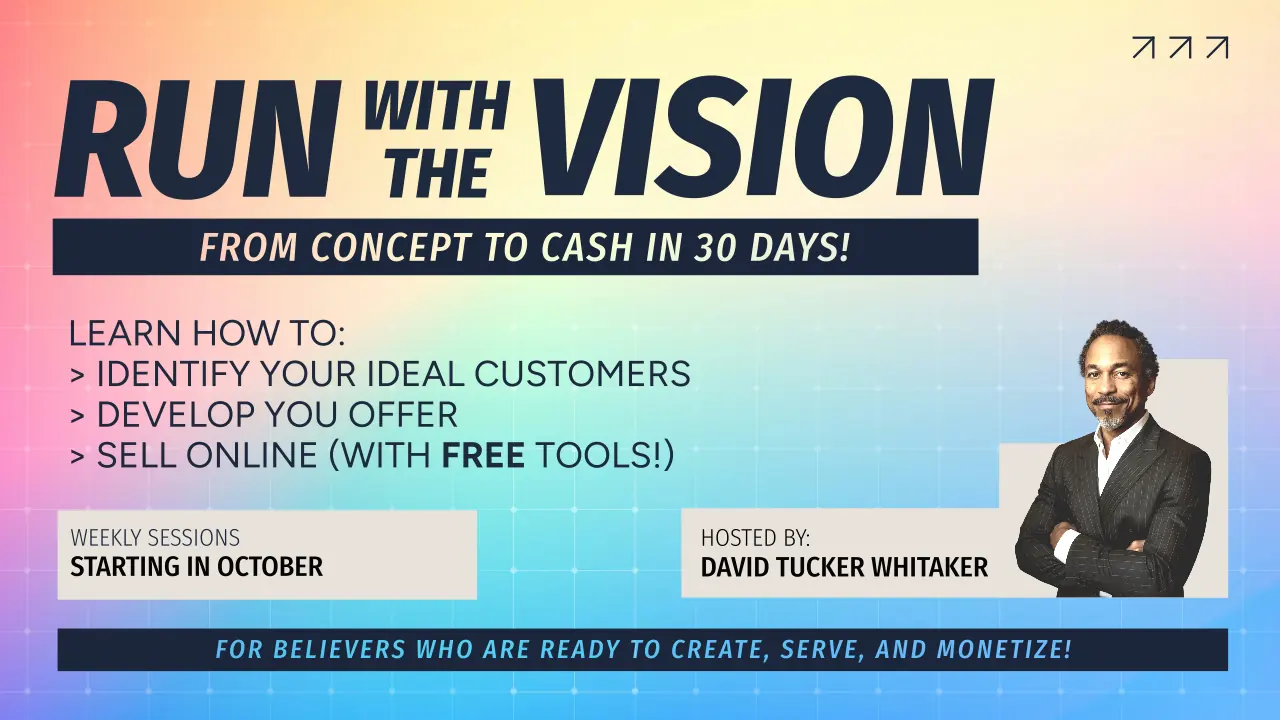 Run With the Vision prelaunch masterclass flyer